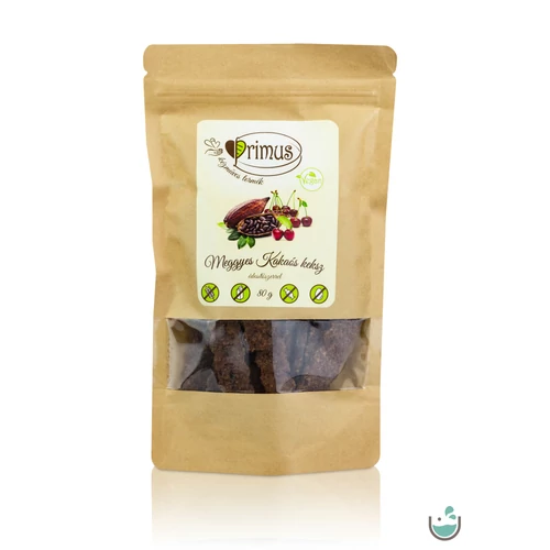 Primus kézműves vegán meggyes-kakaós keksz 80 g