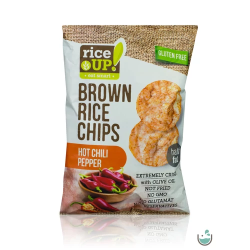 Rice UP! csípős chili paprika ízesítésű barna rizs chips 60 g