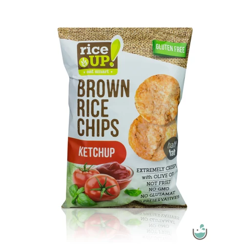 Rice UP! ketchup ízesítésű barna rizs chips 60 g