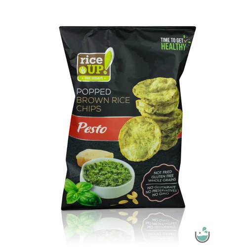 Rice UP! pesto ízesítésű barna rizs chips 60 g