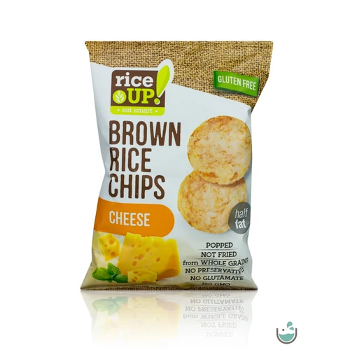 Rice UP! sajtos ízesítésű barna rizs chips 60 g