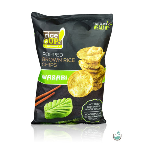 Rice UP! wasabi ízesítésű barna rizs chips 60 g – Natur Reform