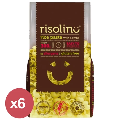 Risolino Gluténmentes rizstészta Szarvacska 6x300 g, mentes tészta ételérzékenyeknek