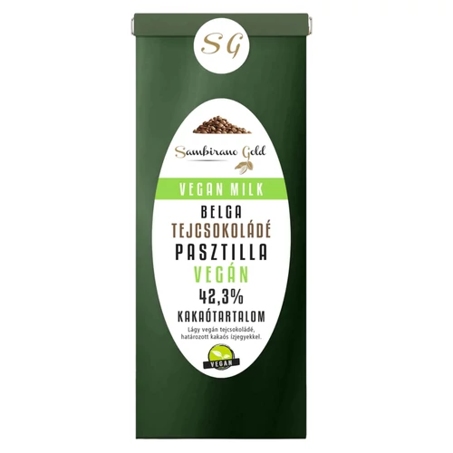 Sambirano Gold Vegan Milk - Vegán tejmentes tejcsokoládé pasztilla 100 g - Natur Reform