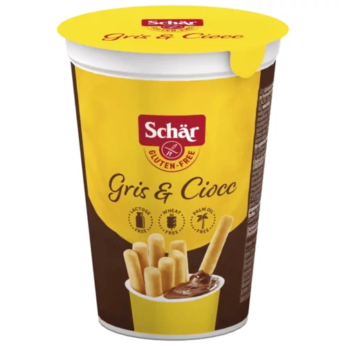 Schär Gris &amp; Ciocc Grissini mogyorókrémmel 52 g - Reform Nagyker