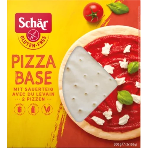 Schär Gluténmentes pizzaalap 300 g – glutén-, tej- és tojásmentes pizzaalap otthoni sütéshez