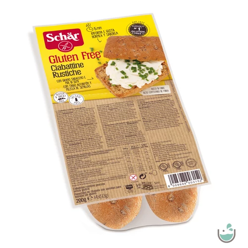 Schär Ciabatta többmagvas elősütött zsemlék 200 g - gluténmentes, vegán