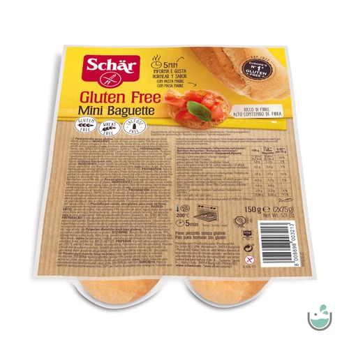 Schär Mini bagett duo 150 g - gluténmentes, vegán