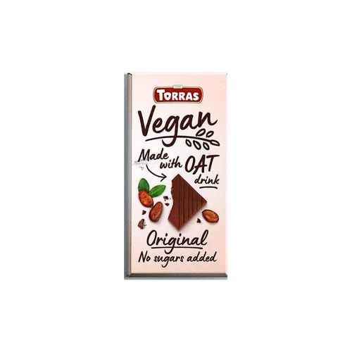 Torras Vegán csokoládé édesítőszerrel, zabkivonattal és mogyoró pasztával 100 g