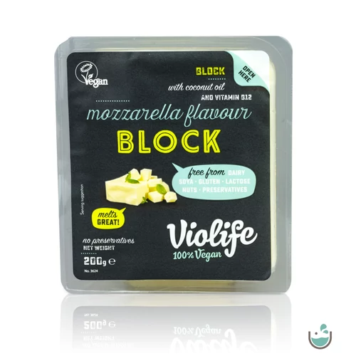 Violife mozzarella ízesítésű növényi tömb 200 g