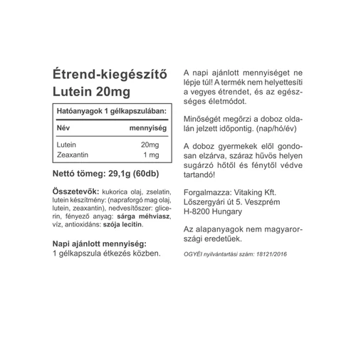 Vitaking Lutein - 60 db 