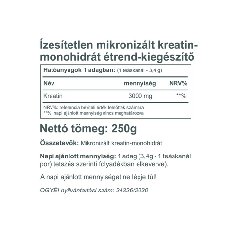 Vitaking Kreatin Monohidrát 250 g