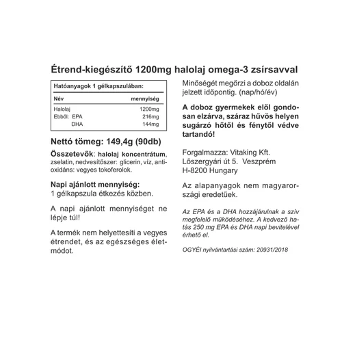 Vitaking Omega-3 1200 mg - 90 db