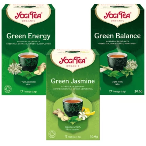 YOGI TEA® BIO ZÖLD TEA CSOMAG ( 3 DOBOZ ) - Natur Reform