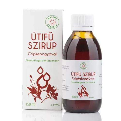 Bálint Cseppek Útifű szirup 150ml (csipkebogyóval)