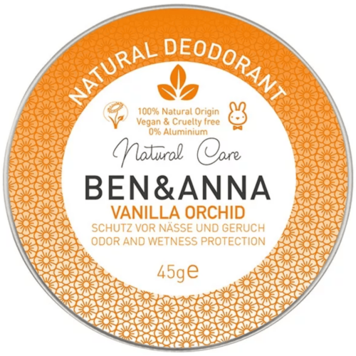 BEN&amp;ANNA Vanilla orchid natúr tégelyes krémdezodor 45 g– Natur Reform