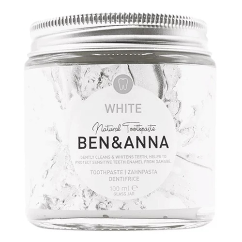 BEN&amp;ANNA Tégelyes fehérítő fogkrém fluoridmentes 100 ml– Natur Reform