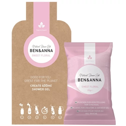 BEN&amp;ANNA Édes Virágos natúr tusfürdőpehely 2x20 g – Natur Reform