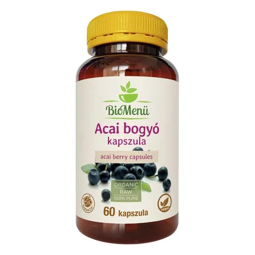 BioMenü BIO ACAI bogyó kapszula 60 db - Natur Reform