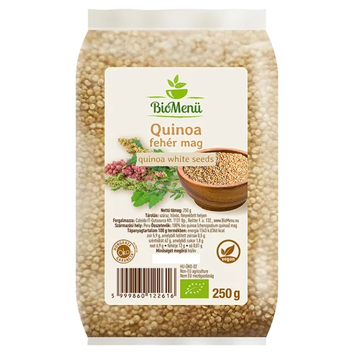 BioMenü BIO QUINOA fehér mag 250 g – Natur Reform