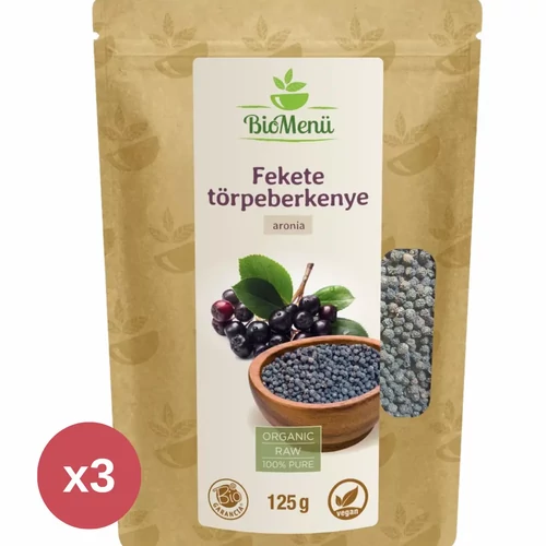 BioMenü BIO Fekete TÖRPEBERKENYE TRIO 3X125 g