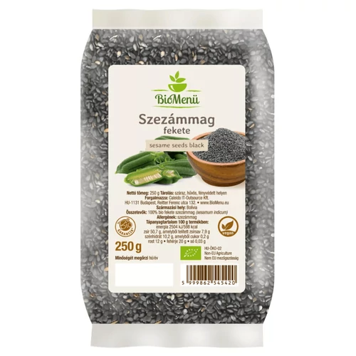 BioMenü BIO SZEZÁMMAG fekete 250 g – Natur Reform