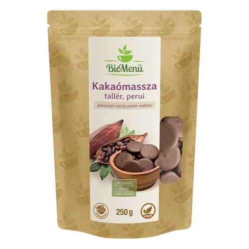 BioMenü BIO KAKAÓMASSZA tallér perui 250 g - Natur Reform