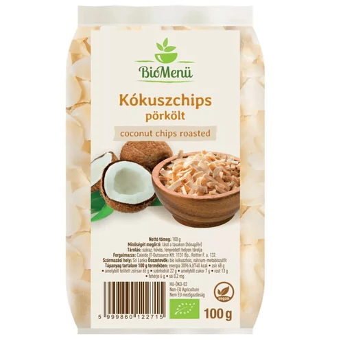 BioMenü BIO KÓKUSZCHIPS pörkölt 100 g – Natur Reform