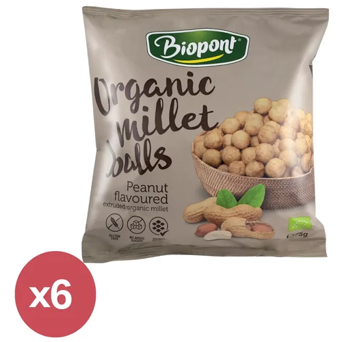 Biopont Extrudált kölesgolyó földimogyorós csomag 6X75 g -   Natur Reform