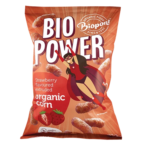 Biopont Extrudált kukorica, valódi eperporral, gluténmentes 70 g – Natur Reform