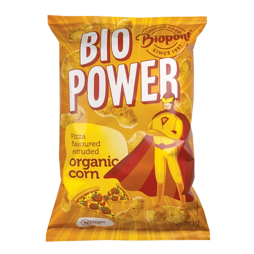 Biopont Extrudált kukorica, pizza ízesítéssel, gluténmentes  70 g – Natur Reform