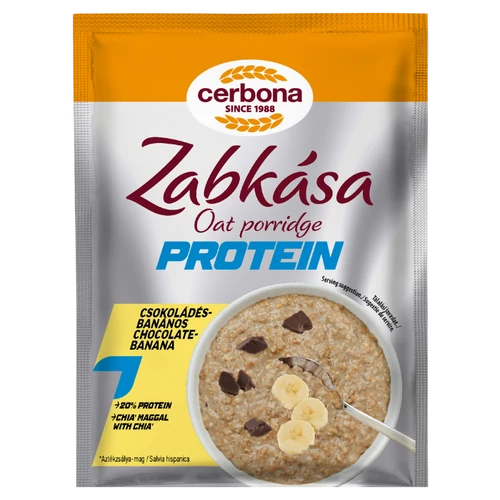 Cerbona Csokoládés-banános protein zabkása 60 g - Natur Reform