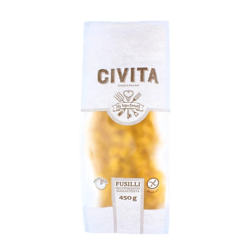 CIVITA Kukorica száraztészta orsó 450 g – Natur Reform