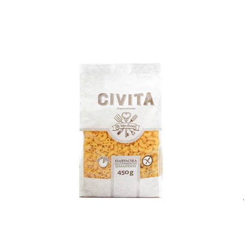 CIVITA Kukorica száraztészta rövidmetélt 450 g – Natur Reform