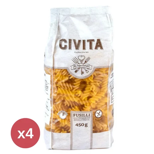 CIVITA Kukorica száraztészta orsó 4X450 g