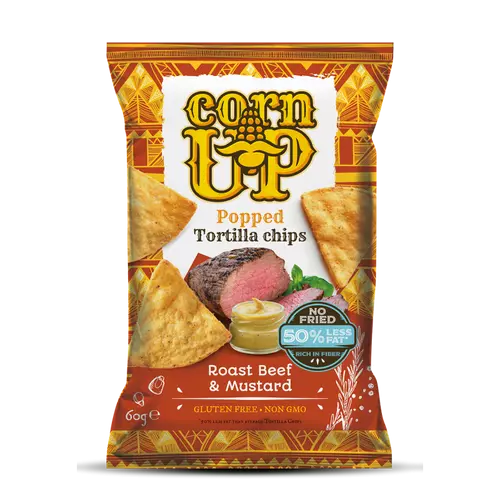 Corn Up Tortilla chips Marhahús és mustár ízű 60 g - Natur Reform