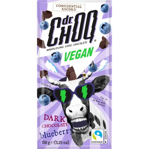 Dr. Choq - Vegán étcsokoládé tábla áfonyával 150 g - Natur Reform
