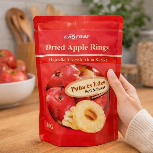 Eastray Héjnélküli aszalt alma karika 80 g (Dried Apple Rings)