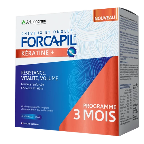 Forcapil Keratin+ Hajregeneráló és hajerősítő kapszula 180 db - Natur Reform