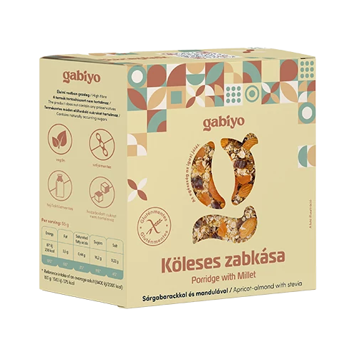 Gabiyo Köleses zabkása sárgabarackkal és mandulával 275 g