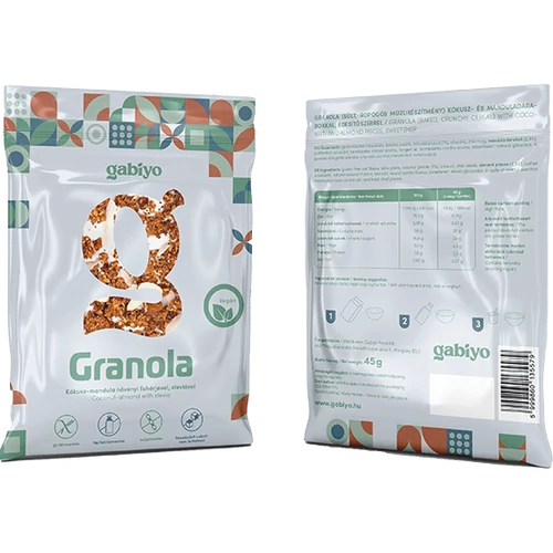 Gabiyo Kókusz-mandula granola 45 g – Natur Reform