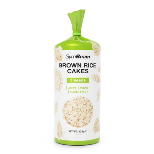 GymBeam Puffasztott barnarizs-szelet 7 magos 120 g