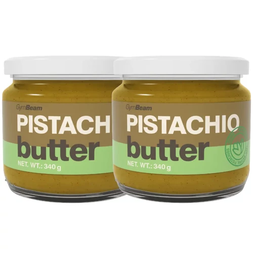 GymBeam Pisztáciavaj DUO 2x340 g, 100% pörkölt pisztáciából készült krém, adalékmentesen