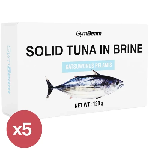 GymBeam Tonhal sós lében 5x120 g – magas fehérjetartalmú prémium tonhal