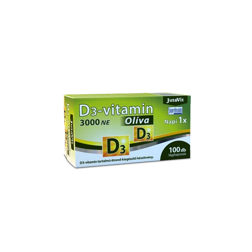 JutaVit D3-vitamin 3000NE (75µg) Olíva - 100 db É-K - Natur Reform