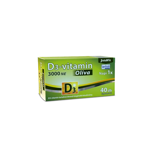 JutaVit D3-vitamin 3000NE (75µg) Olíva - 40 db É-K - Natur Reform