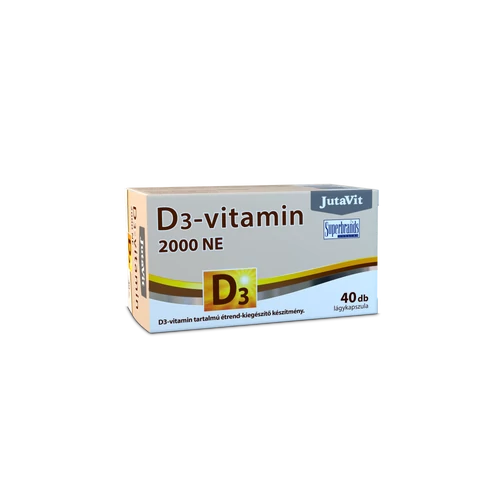 JutaVit D3-vitamin 2000NE (50µg) lágykapszula - 40 db É-K. 