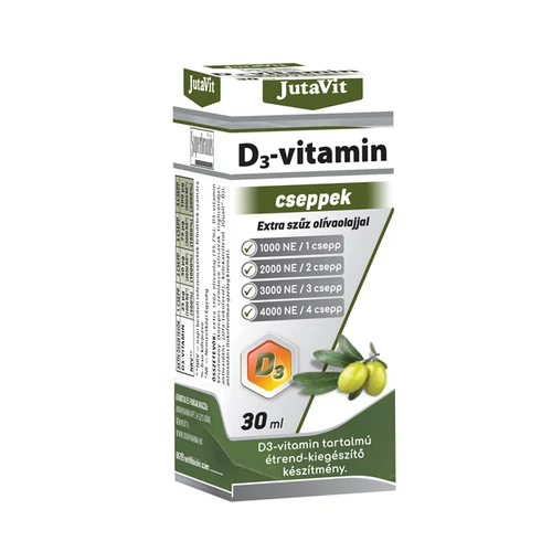 JutaVit D3-vitamin cseppek Extra szűz olivaolajjal 1000NE 30 ml 