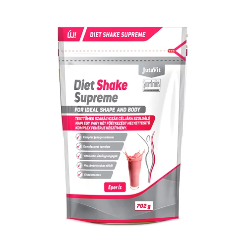 JutaVit Diet Shake Supreme Eper íz 702 g – Natur Reform