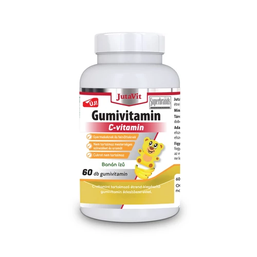 JutaVit Gumivitamin C-vitamin Cukormentes banán ízű - 60 db